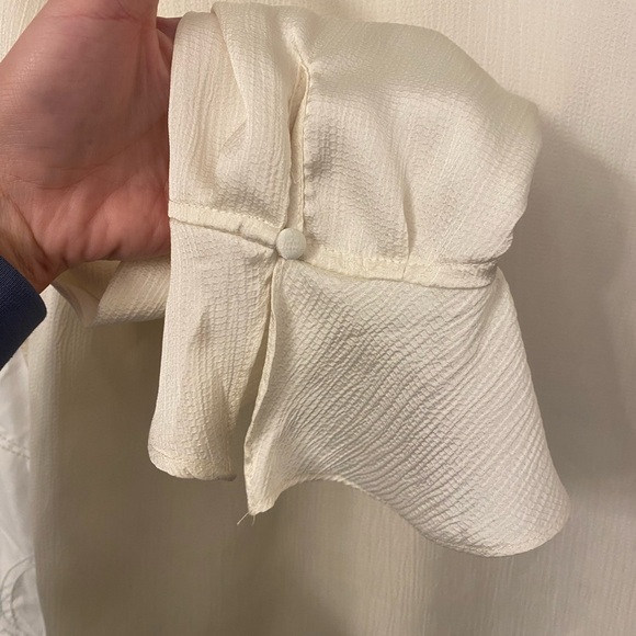 Boho Cream Ruffle Blouse - Picture 5 of 5